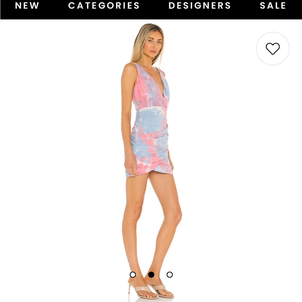 SUPERDOWN Georgie Ruched Mini Dress in Pink Multi
 from Revolve - Picture 2 of 6